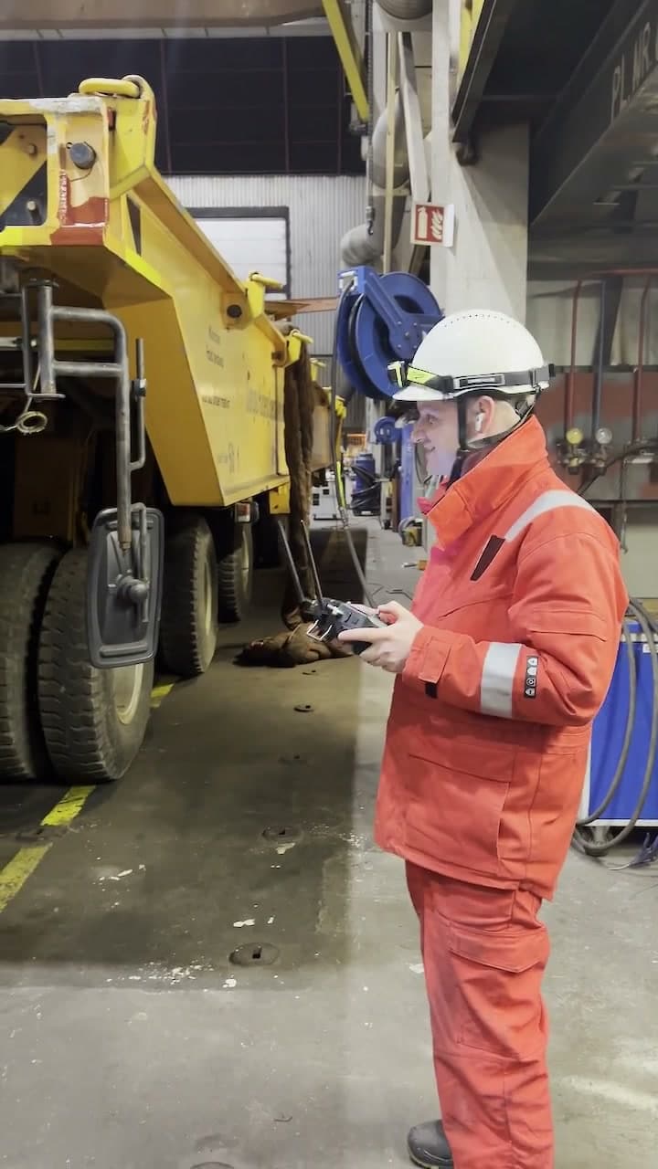Test av fremdriftssystem på fjernstyrt heavylifter