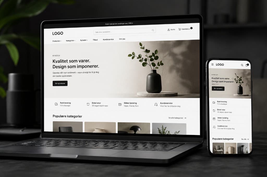 Moderne e-handelsplattform
