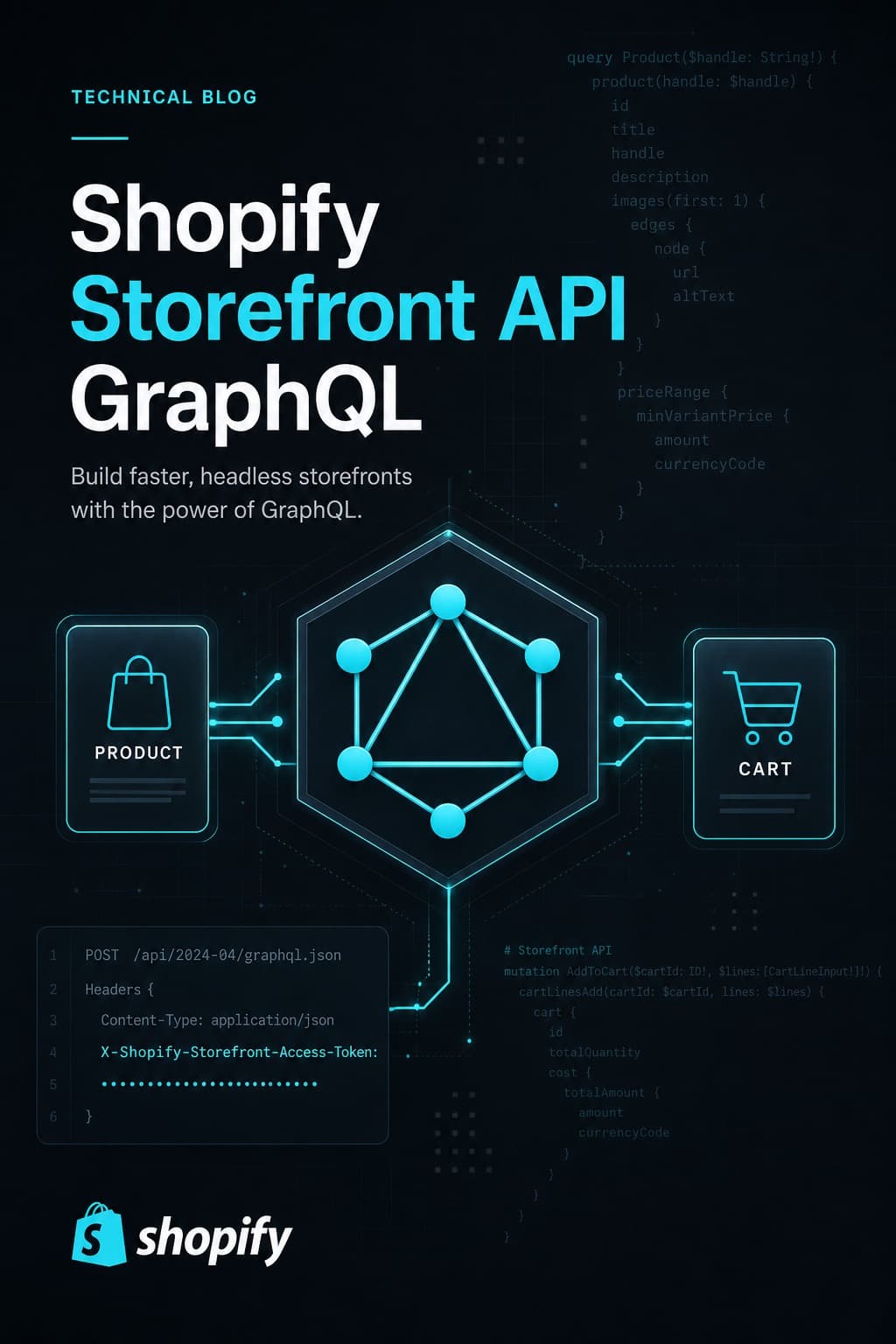 Technical illustration: GraphQL Storefront API and proxy architecture